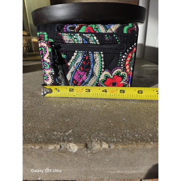 Vera Bradley Tri Fold Wallet Kiev Paisley Floral Quilted Boho Artsy Maximalist - Picture 3 of 8